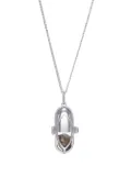 Capsule Eleven capsule crystal pendant necklace - Silver