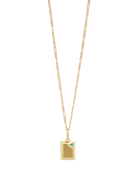 Capsule Eleven jewel beneath signet pendant necklace
