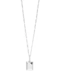 Capsule Eleven jewel beneath signet pendant necklace - Silver