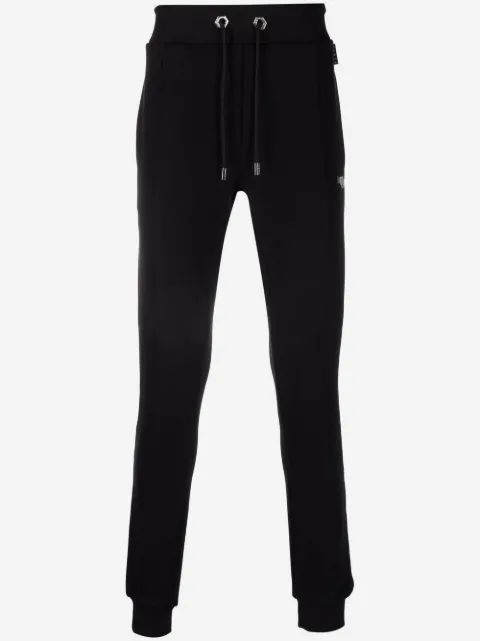 Philipp Plein logo-patch cotton track pants