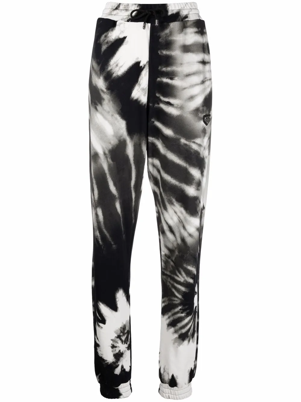 Philipp Plein tie dye print track pants - Black