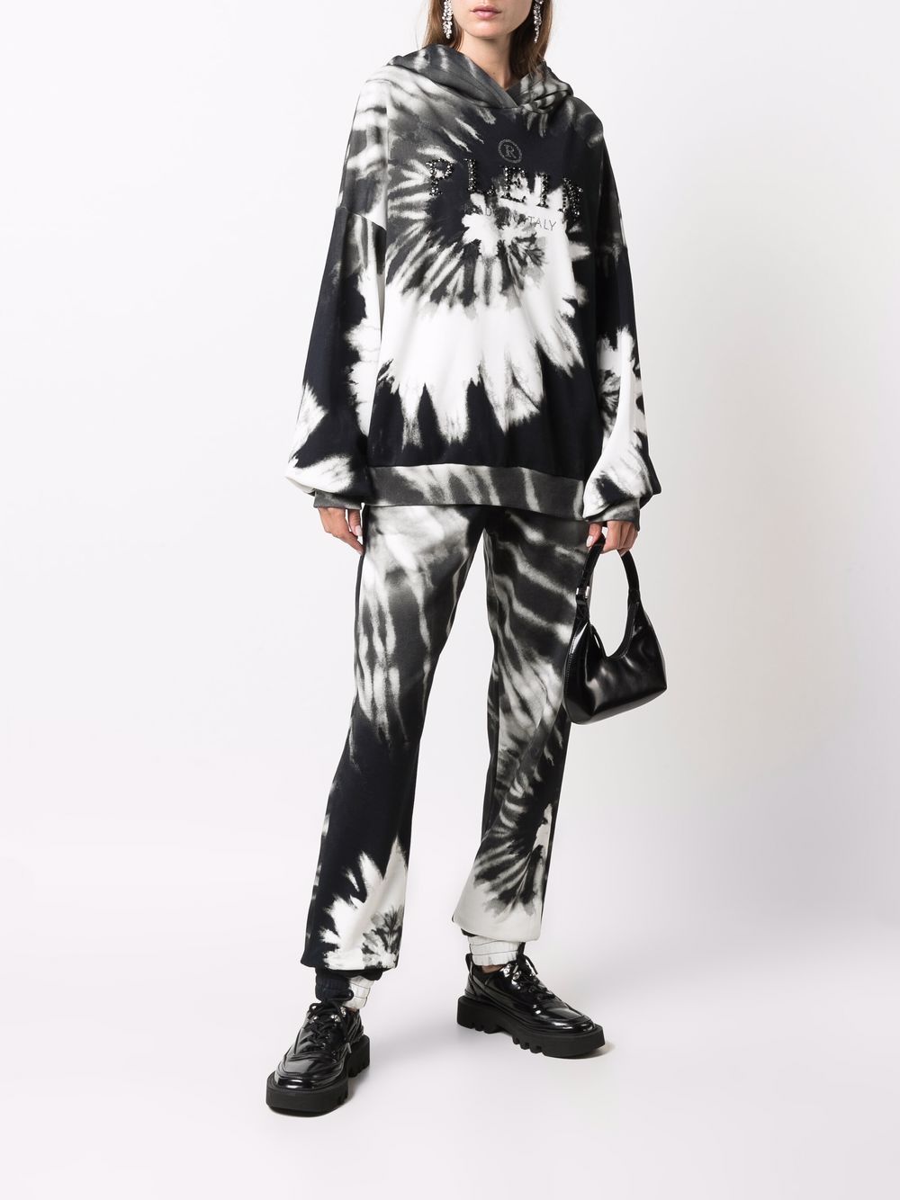 Philipp Plein Trainingsbroek met tie-dye print - Zwart