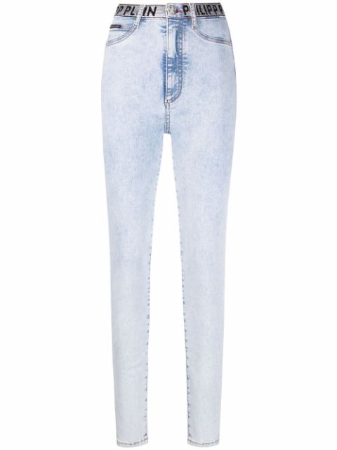 Philipp Plein high-waist denim jeggings Women