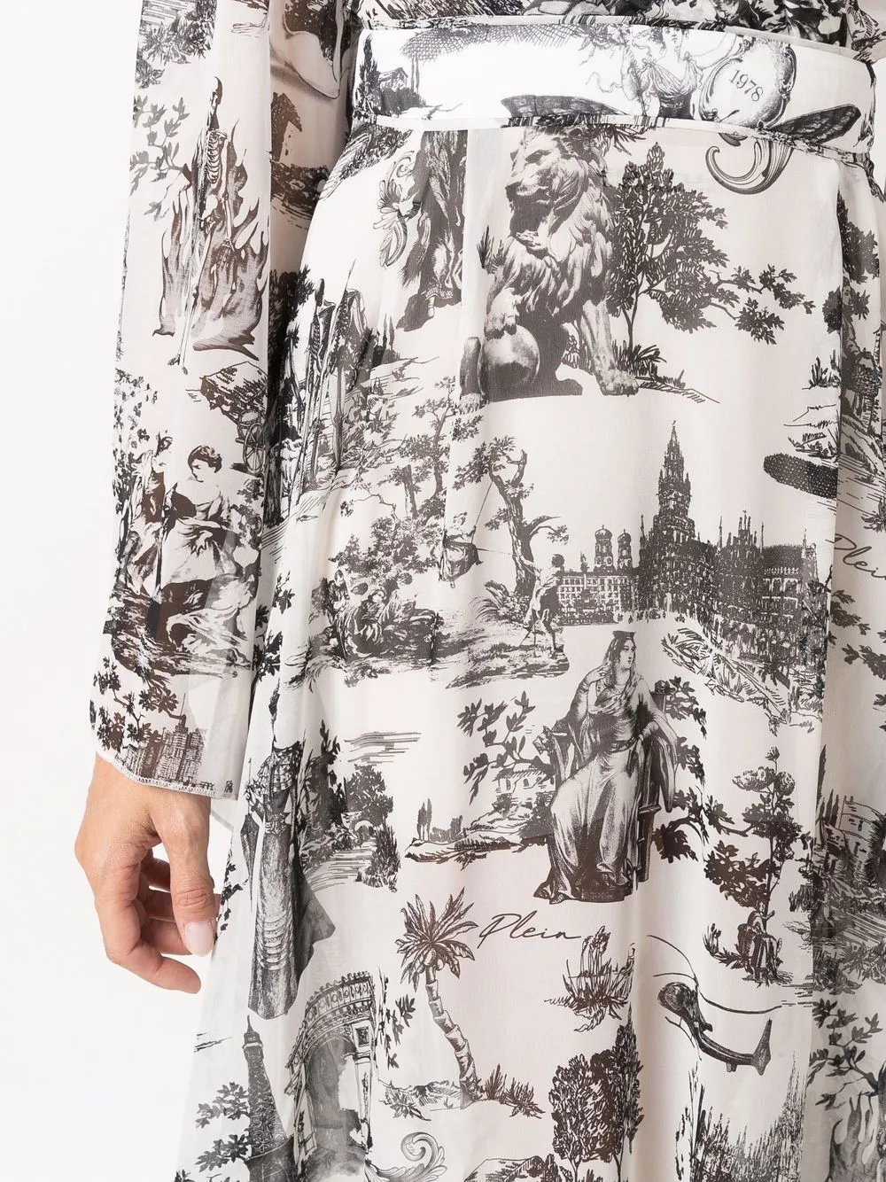 Philipp Plein Zijden maxi-jurk Zwart