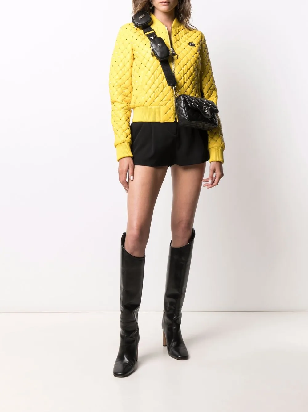 фото Philipp plein стеганая сумка на плечо rockstud