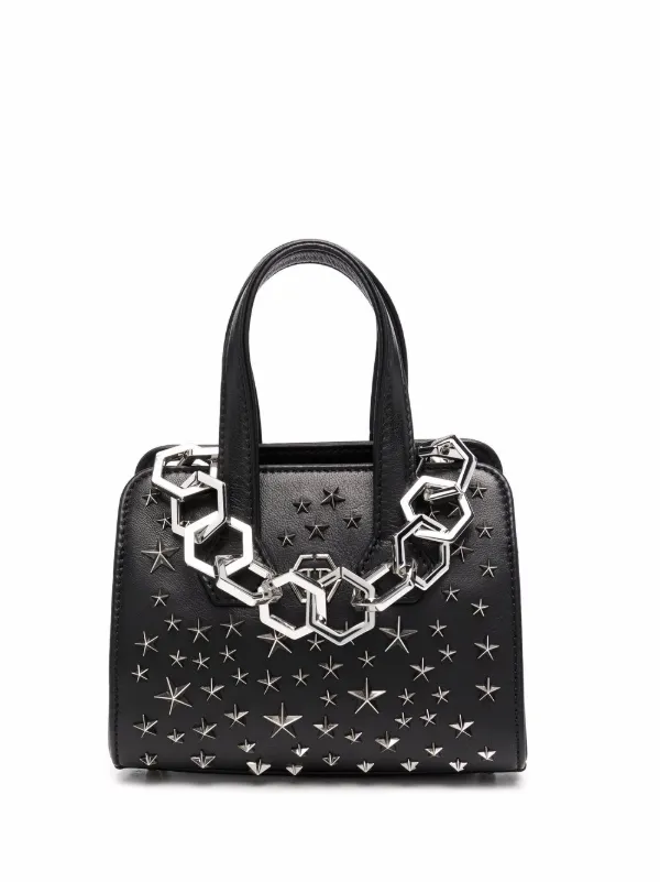studded leather tote