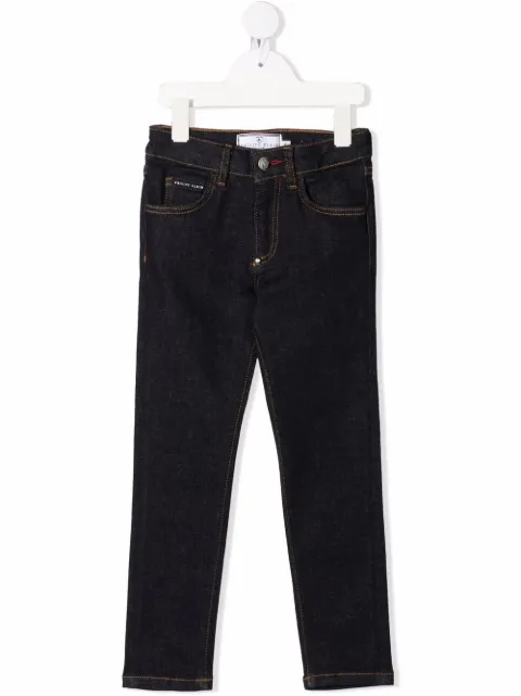 Philipp Plein Junior mid-rise straight-leg jeans 