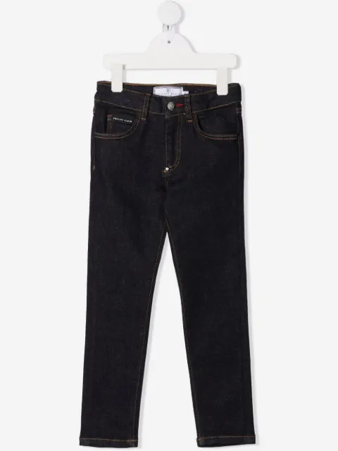 Philipp Plein Junior jeans rectos con tiro medio