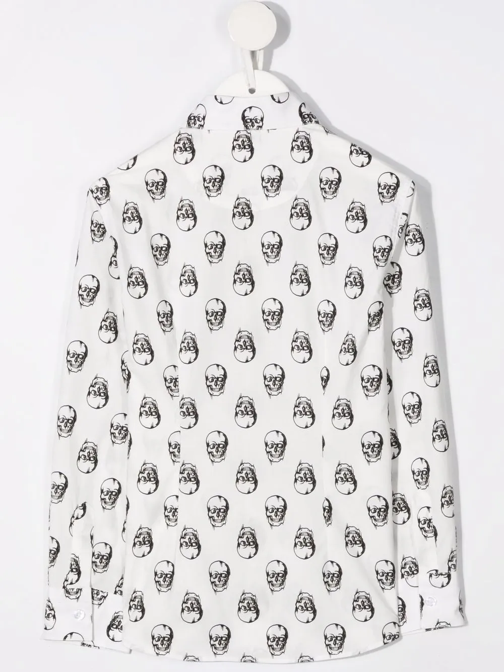  Philipp Plein Junior Hemd Mit Totenkopf Print   Weiß 