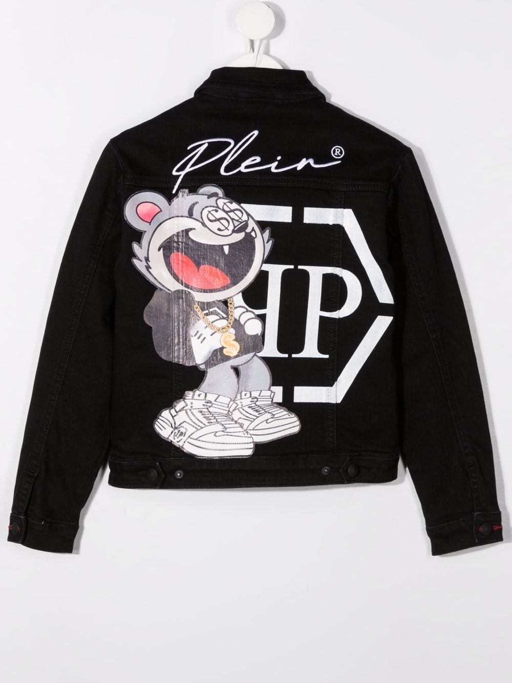 Philipp Plein Junior Spijkerjack - Zwart