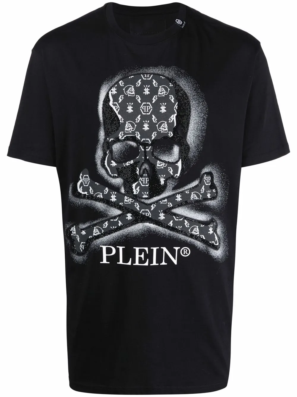 фото Philipp plein футболка с логотипом и принтом skull