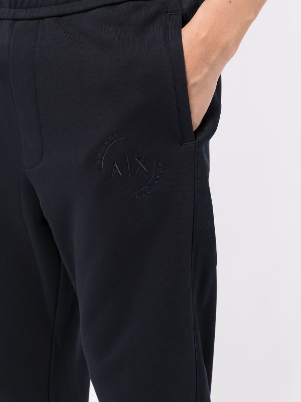 Armani Exchange Logo Embroidered Jersey Sweatpants Farfetch