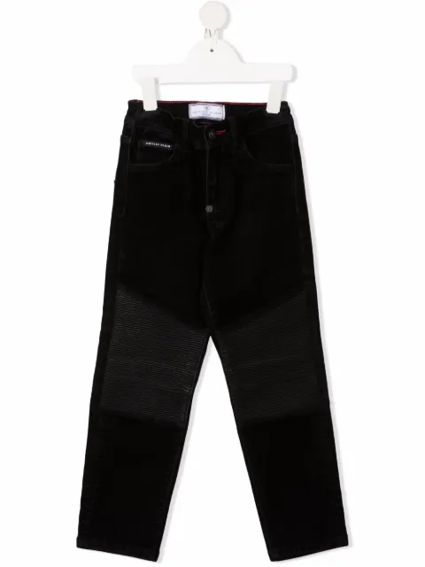 Philipp Plein Junior straight-leg biker trousers