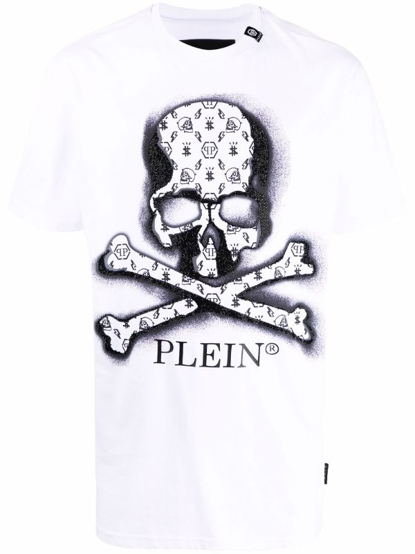 Vader ruimte team Philipp Plein skull-print Logo T-shirt - Farfetch