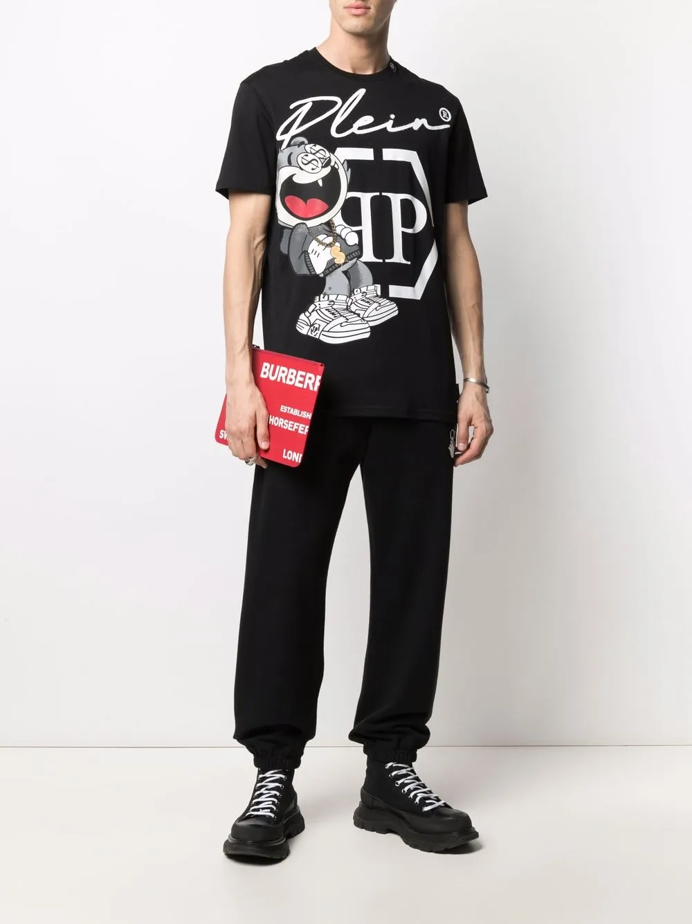 Philipp Plein T-shirt met print - Zwart