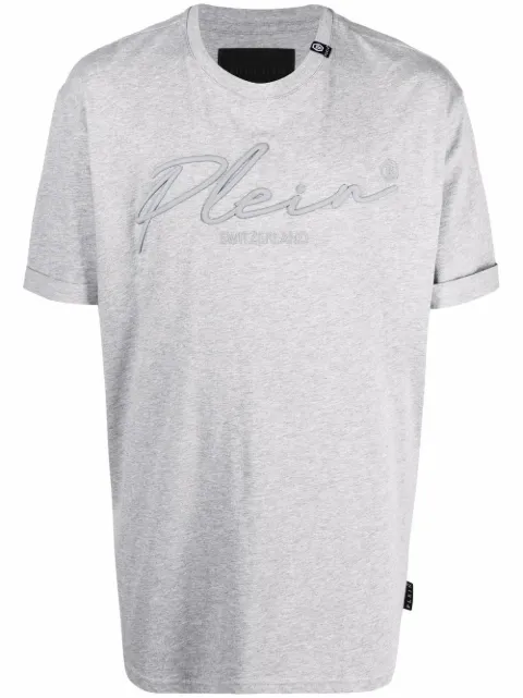 Philipp Plein logo-embroidered cotton T-shirt