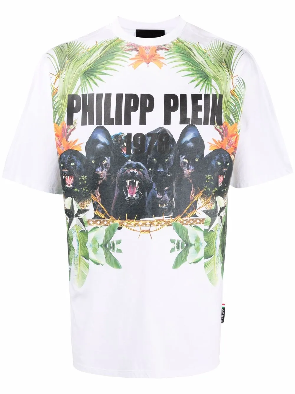 

Philipp Plein playera Paradise Panther - Blanco