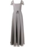 Marchesa Notte Bridesmaids flutter-sleeve bridesmaid gown - Grey