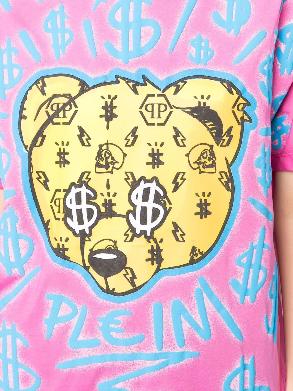 фото Philipp plein футболка с принтом money teddy bear