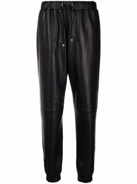 Philipp Plein leather tapered trousers Women