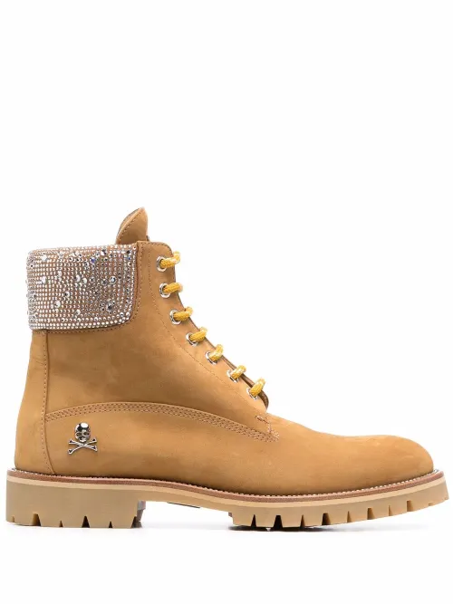 Bottines en cuir à lacets - Philipp Plein - Modalova