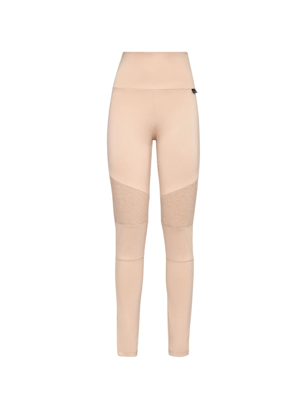 Philipp Plein ribbed-panel biker leggings – Neutrals