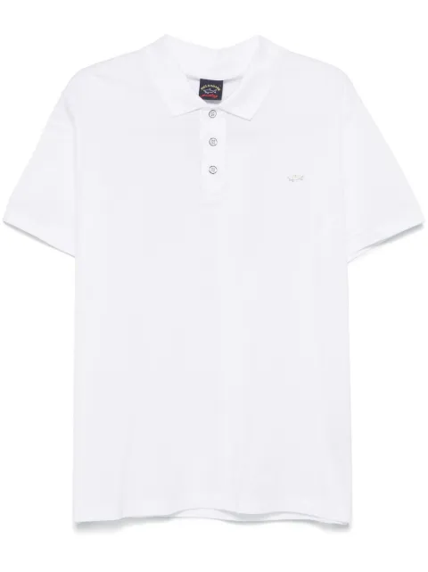 Paul & Shark logo-plaque polo shirt