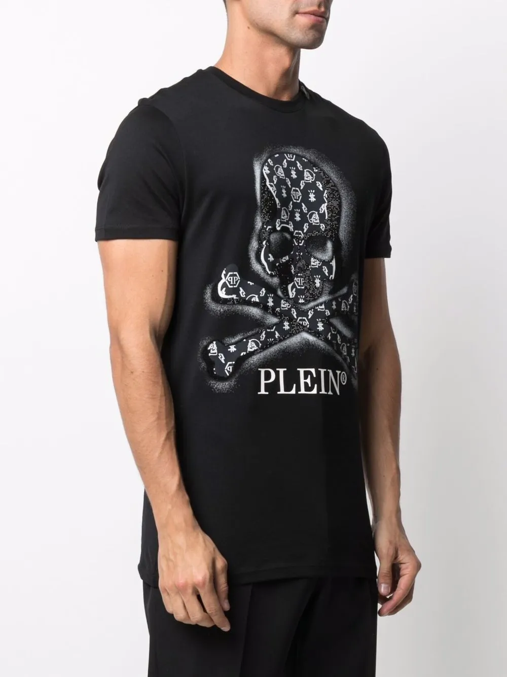 фото Philipp plein футболка с кристаллами и принтом skull