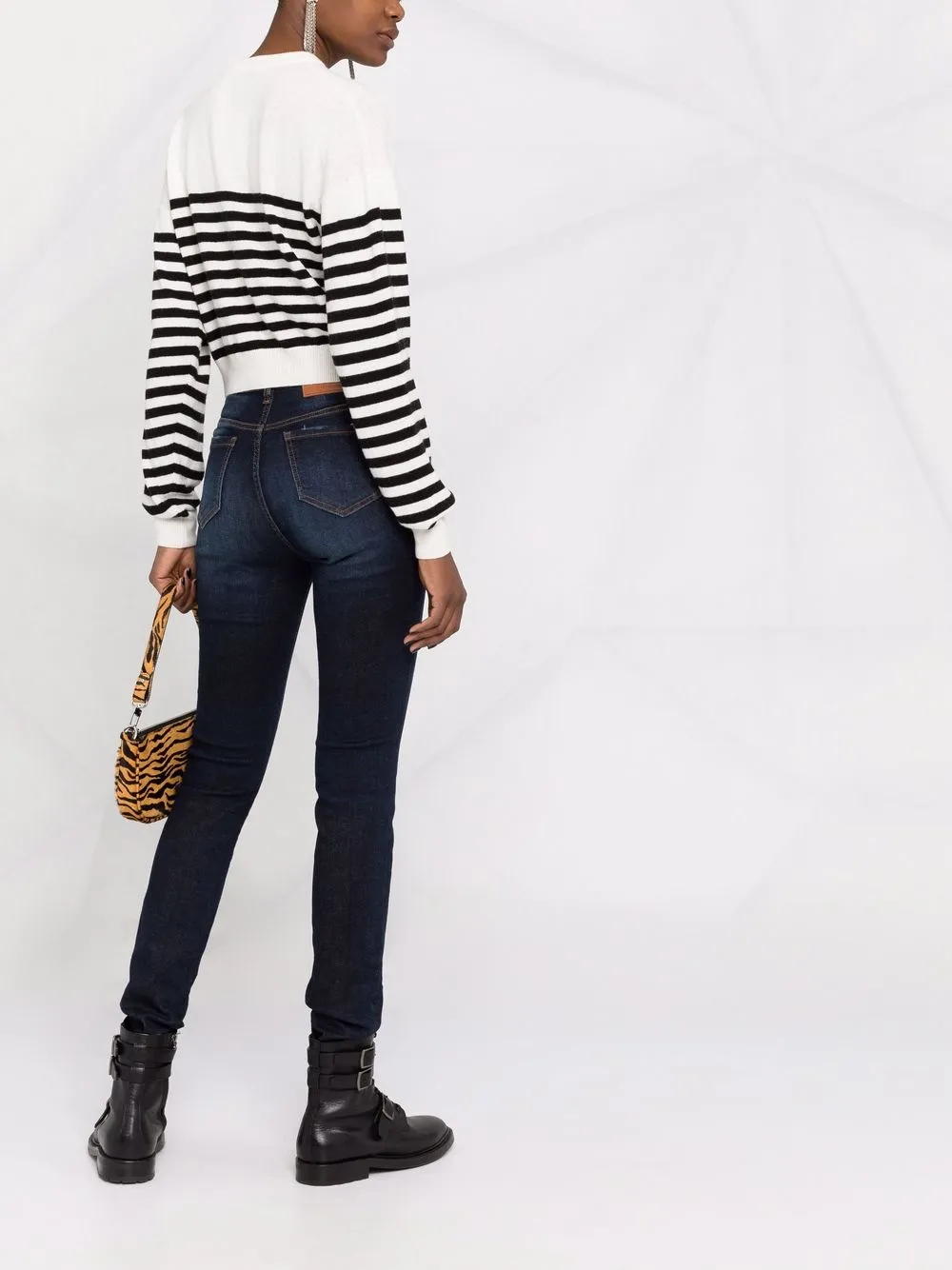 Philipp Plein High waist jegging Blauw