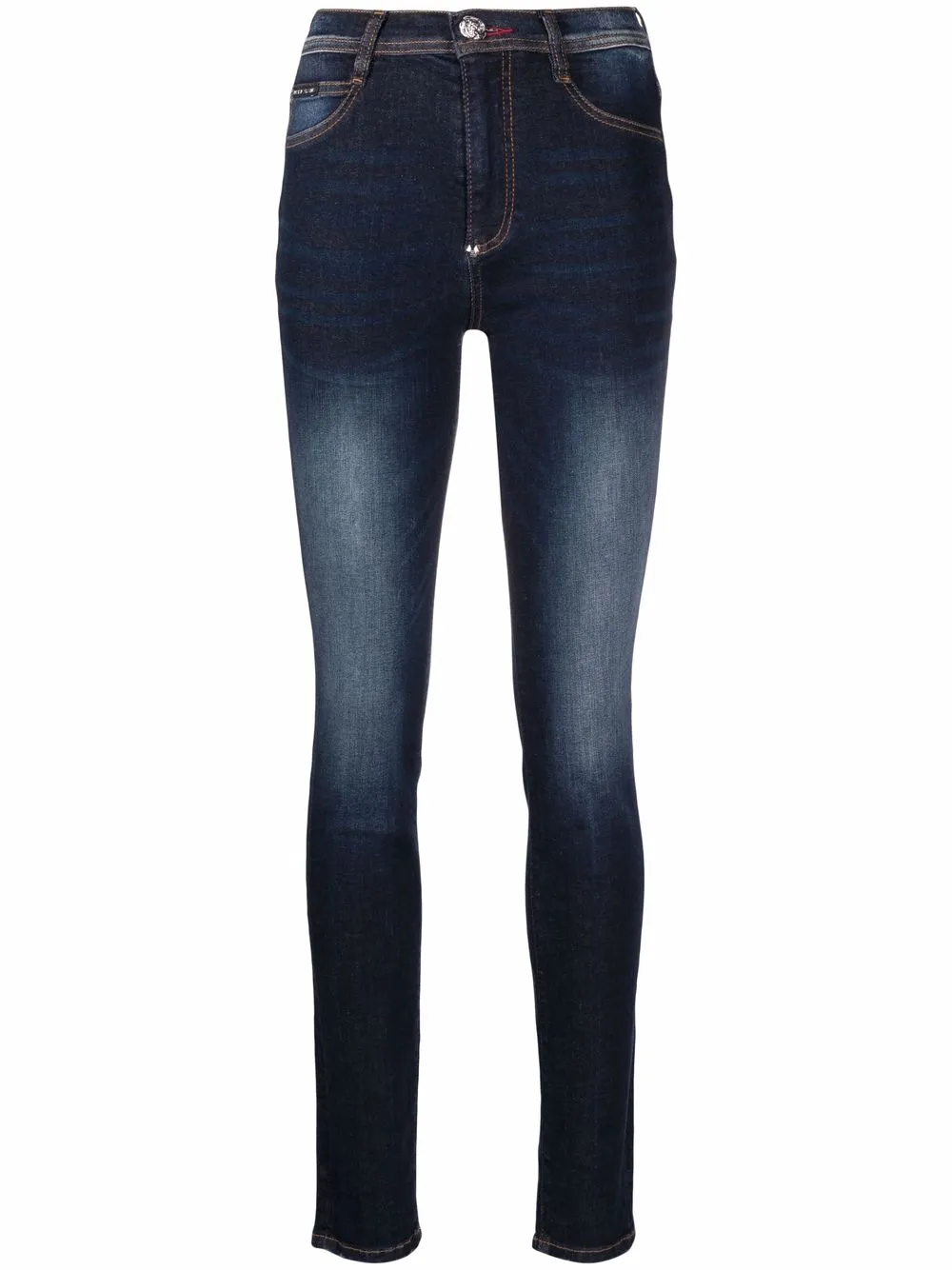 Philipp Plein Iconic high-waisted jeggins - Blue