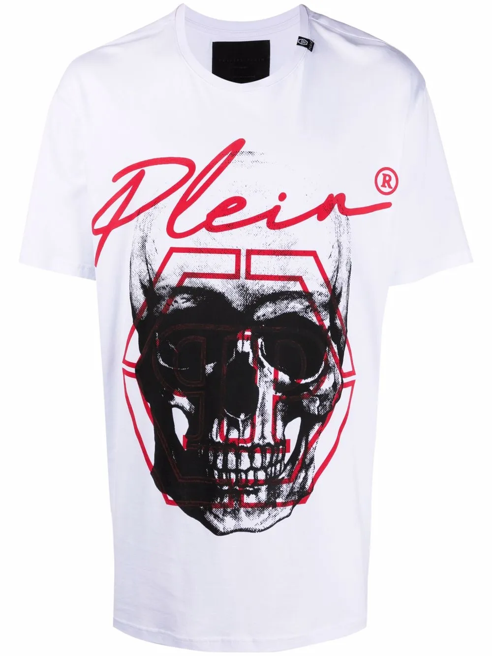 фото Philipp plein футболка с логотипом и принтом skull