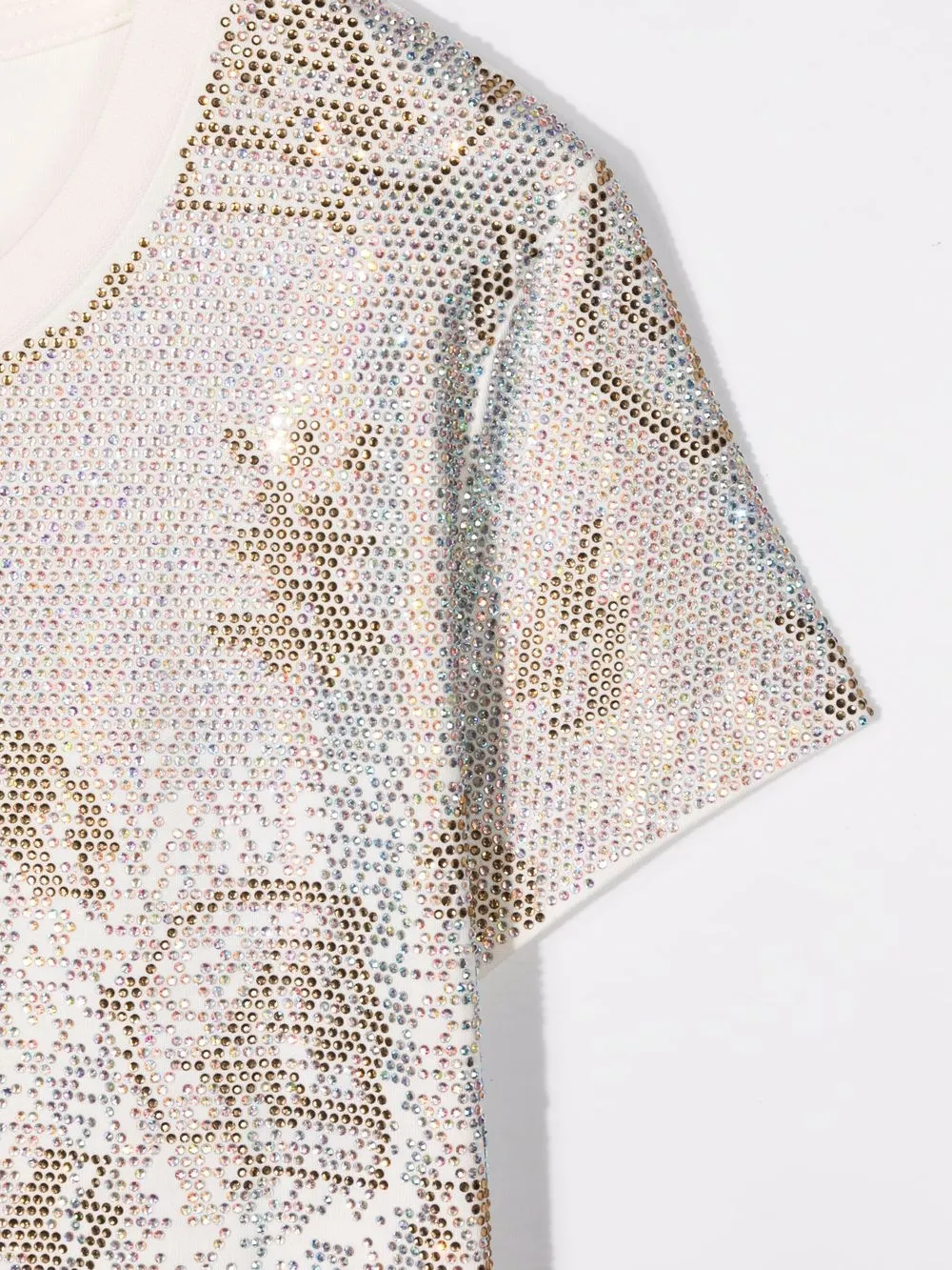  Philipp Plein Junior T Shirtkleid Mit Strass   Weiß 