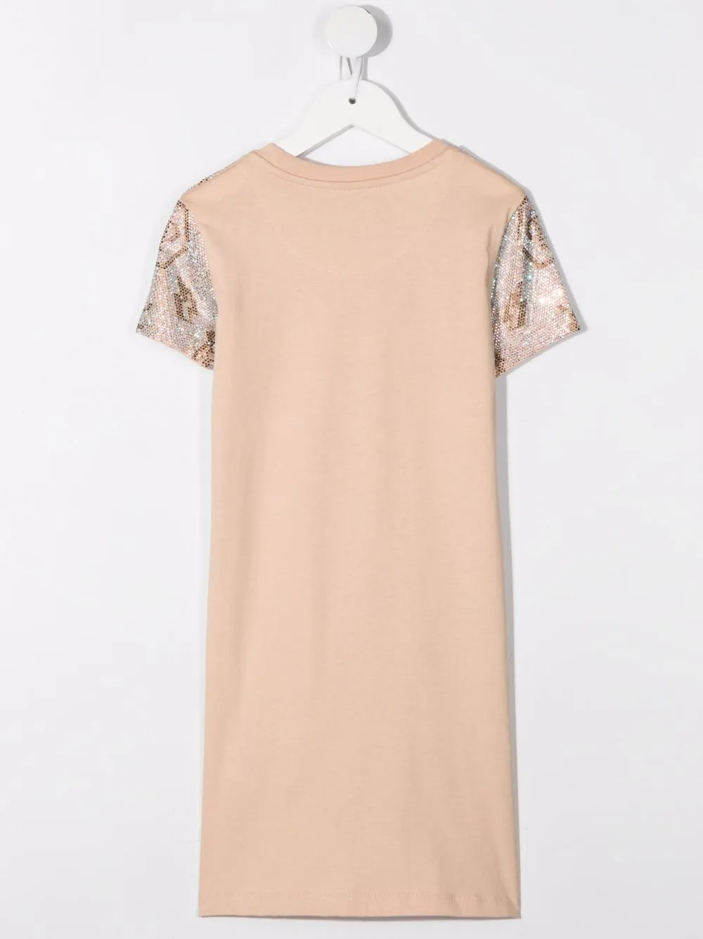  Philipp Plein Junior Kleid Mit Monogramm   Nude 