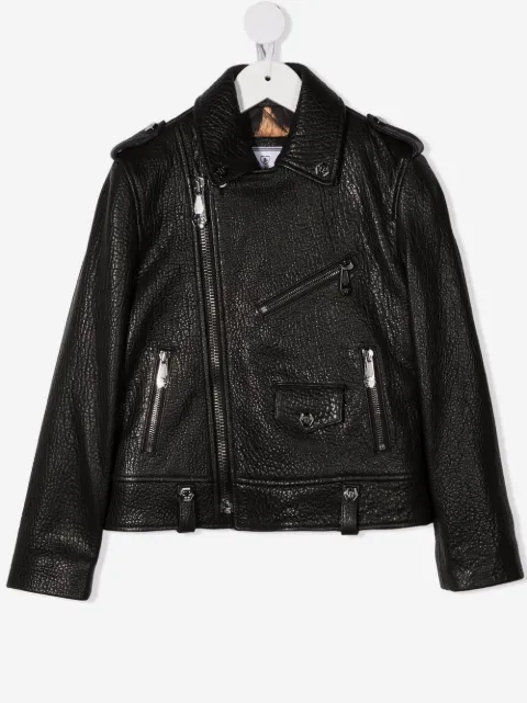 Philipp Plein Junior Iconic Plein biker jacket 