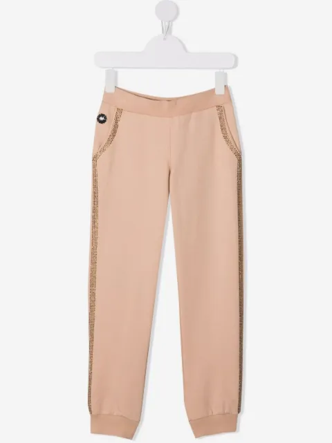 Philipp Plein Junior logo-embroidered joggers