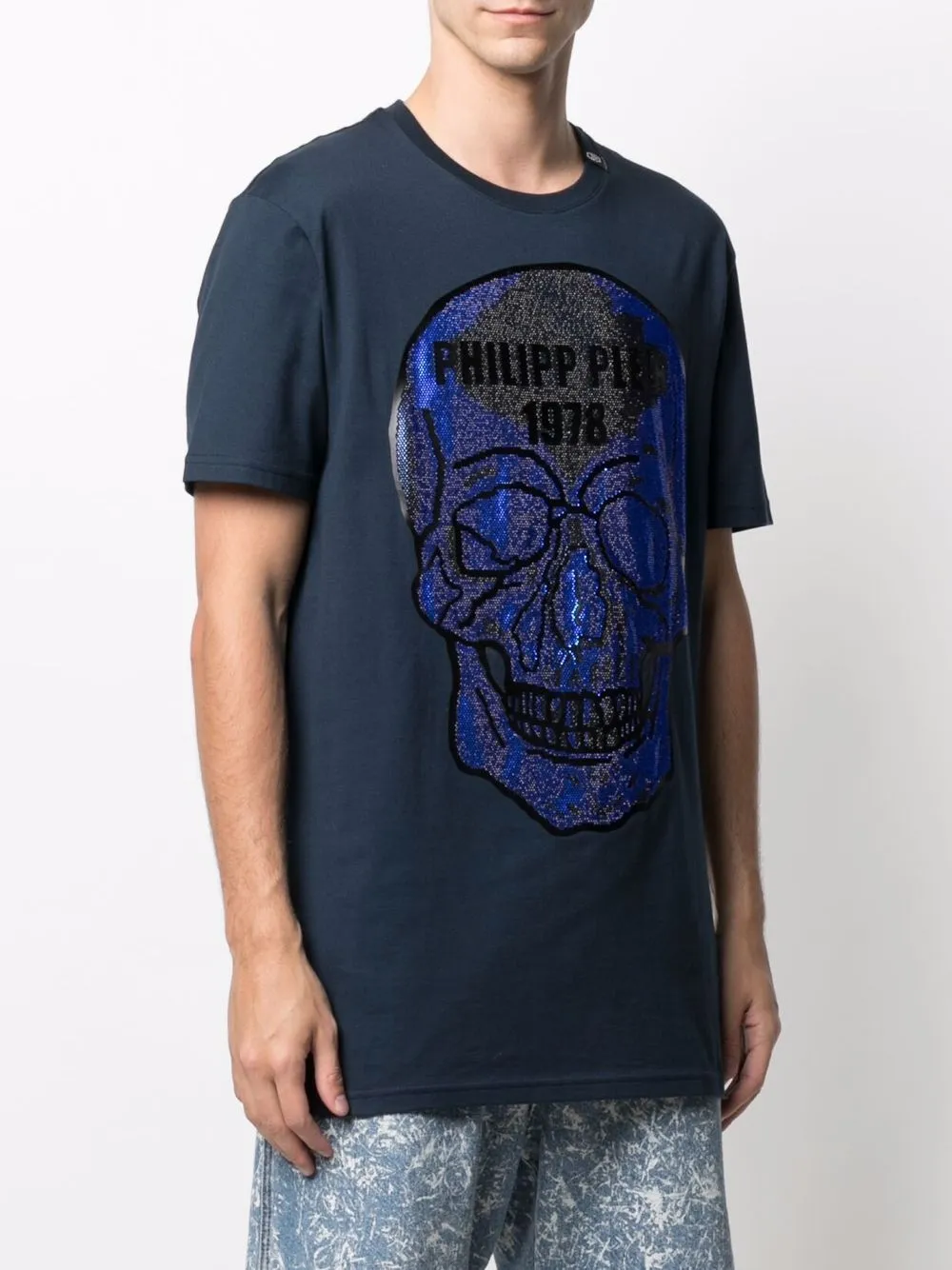 фото Philipp plein футболка с принтом skull и кристаллами