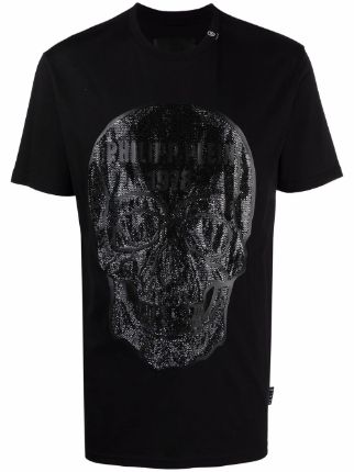 Philipp Plein Crystal Embellished Skull T-shirt - Farfetch