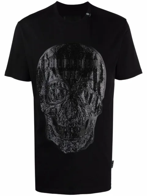 Philipp Plein Camiseta com aplicação de cristais