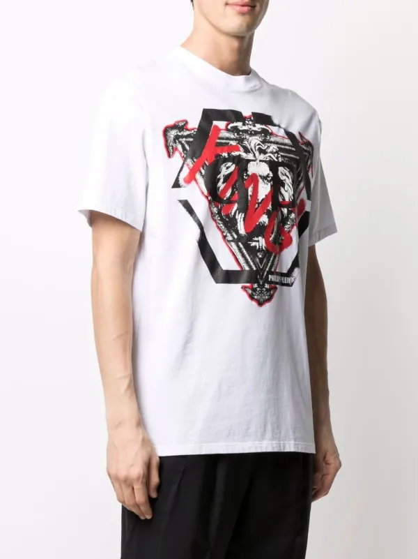 Shop Philipp Plein graphic-print cotton 