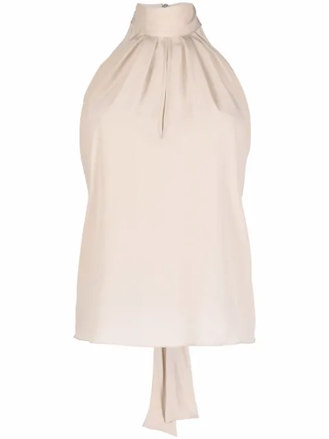 Philipp Plein high-neck chiffon top