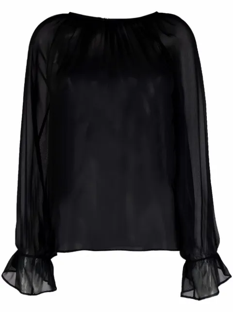 Philipp Plein poet-sleeve blouse