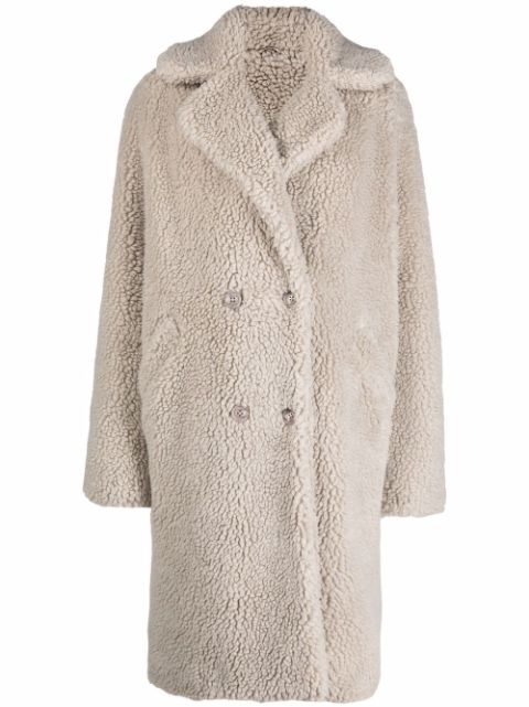 Philipp Plein Teddy Bear oversized cocoon coat Women