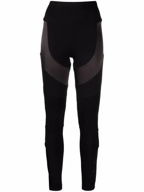 Philipp Plein panelled cotton leggings
