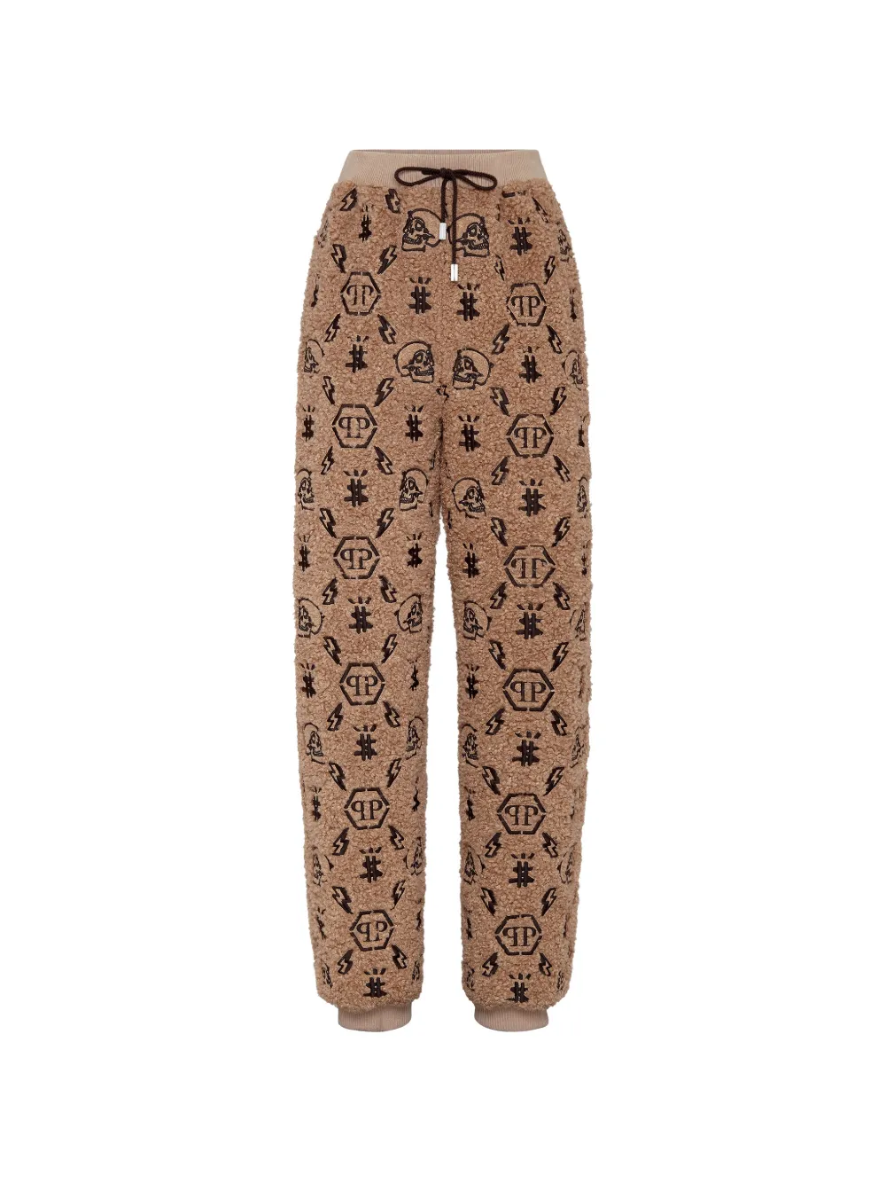Philipp Plein Pantaloni sportivi con monogramma - Marrone