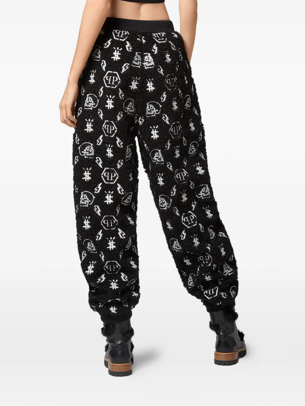 Philipp Plein Trainingsbroek met geborduurd monogram Zwart