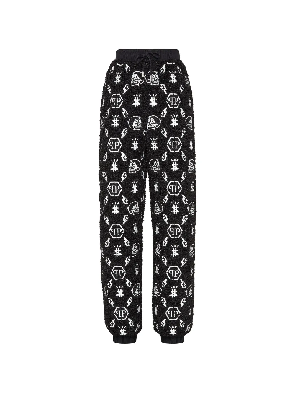 Philipp Plein embroidery monogram track pants - Nero