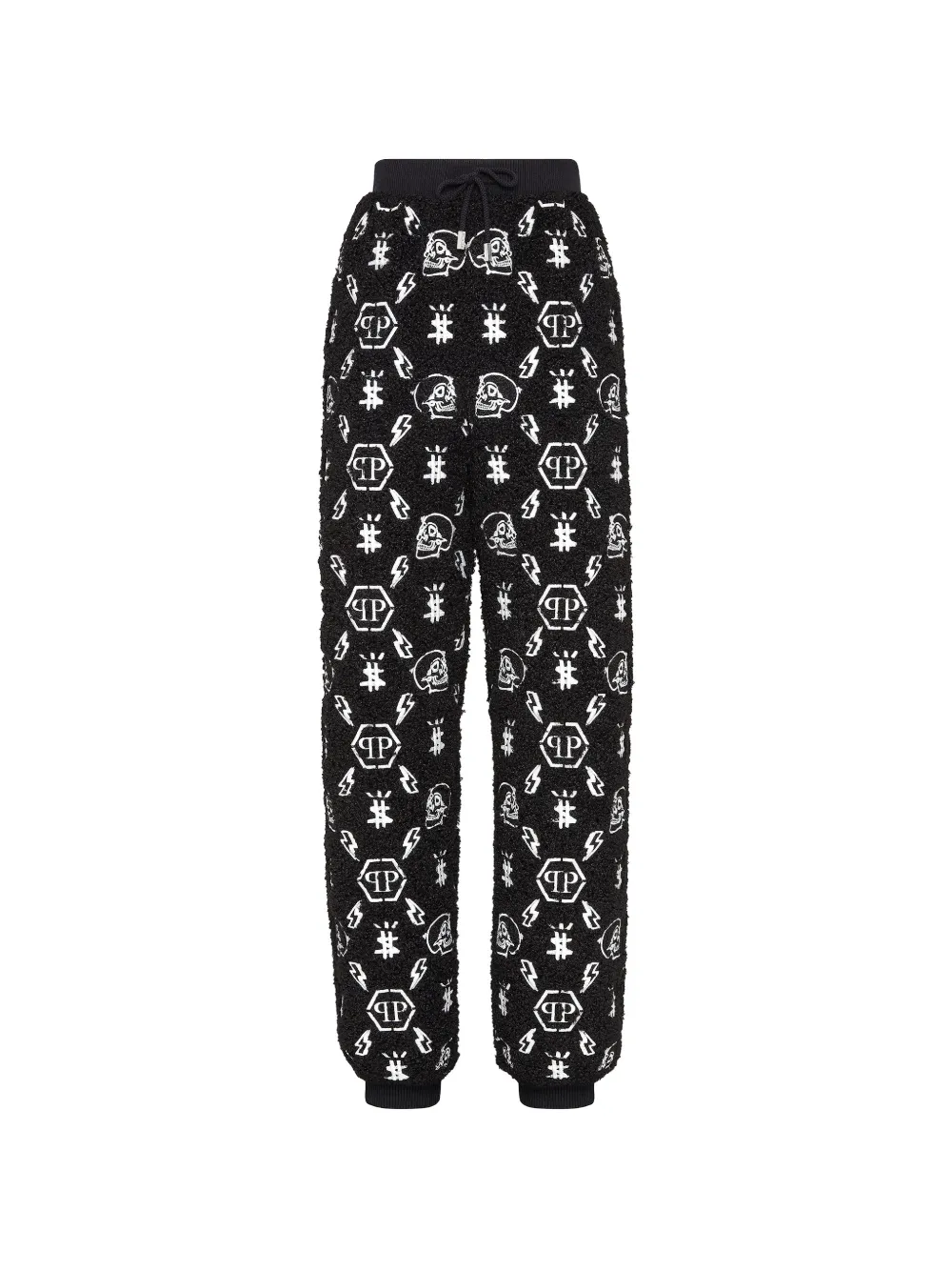 Philipp Plein embroidery monogram track pants - Nero