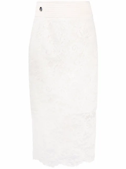 Philipp Plein lace midi skirt