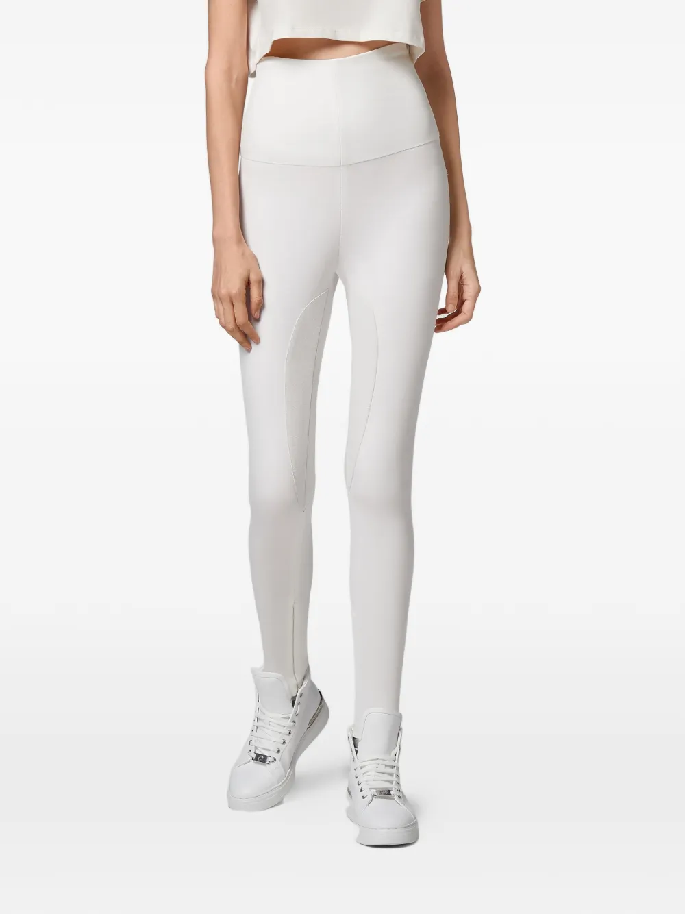 Philipp Plein two-tone high-waisted leggings – White