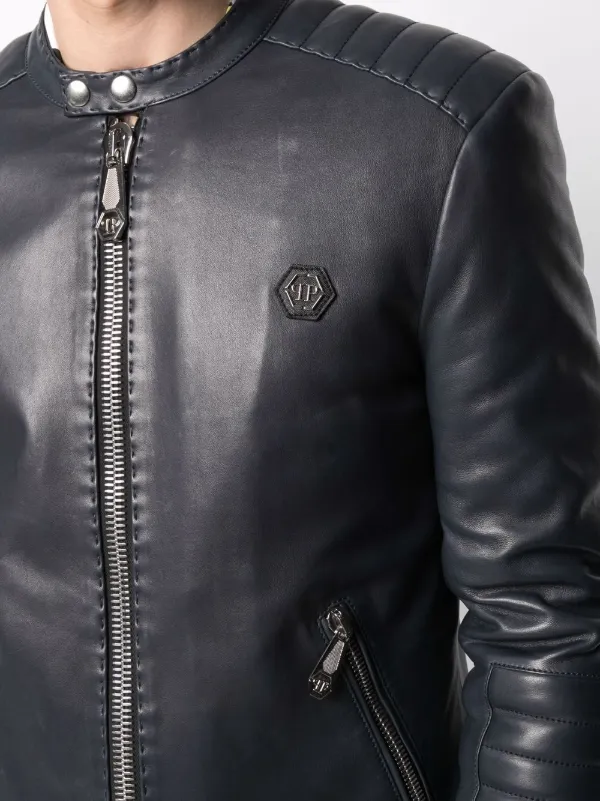 Philipp plein leather store jacket price